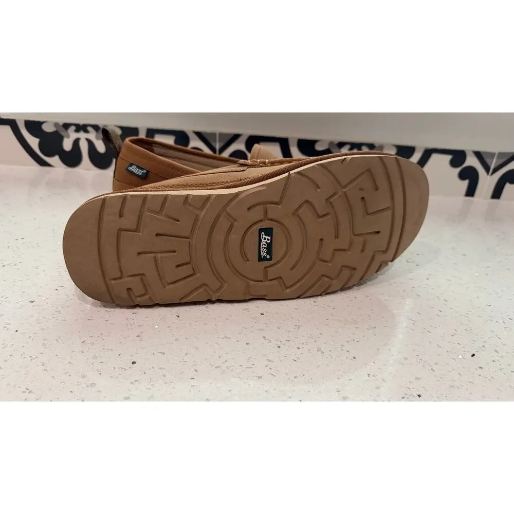 G.H. Bass Men's Slippers Moccasins Brown Size 10 Lined Slip On Shoes Cabincore